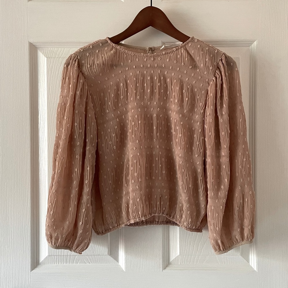 Puff Sleeve Mauve Pink Top
